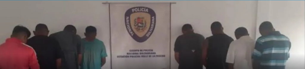 Detenidos 8 hampones de banda de Guárico