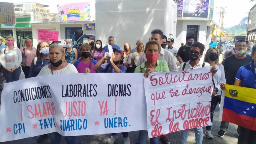 Guárico: Continúan las protestas por la reivindicación de derechos laborales contra planes salariales 