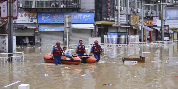 Inundación en China: miles de desplazados