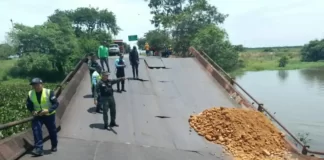 Puente Maporal en Apure colapsa por paso de camión con carga pesada
