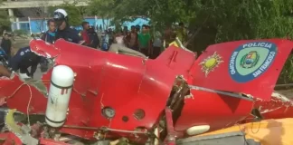 Helicóptero policial se estrella en Santa Lucía del Tuy durante inspección eléctrica