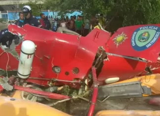 Helicóptero policial se estrella en Santa Lucía del Tuy durante inspección eléctrica