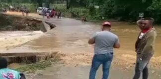 Lluvias colapsan vía en Falcón y aíslan a pueblos costeros
