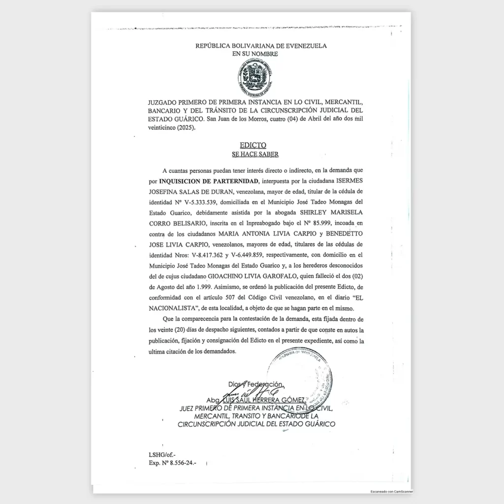 EDICTO EXPEDIENTE Nº 8.556-24