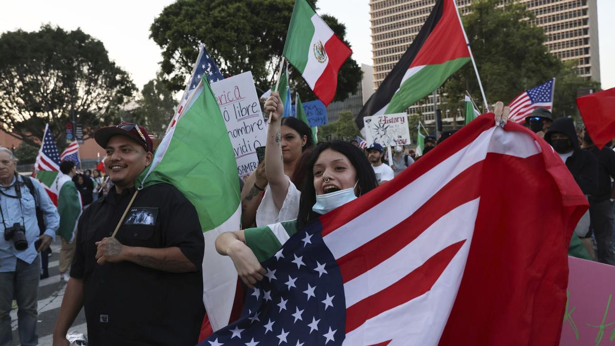 Protestas en Los Ángeles bajan tras redadas migratorias