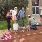 Atacante con lanzallamas hiere a ocho en marcha pro-Israel en EE.UU